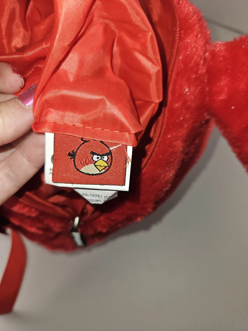 NWT Red Plush Angry Bird Kids Backpack - Soft Character Bag